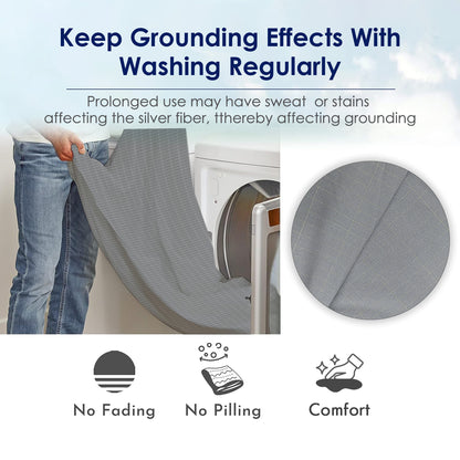 Grounding Fitted Bed Sheet (Queen/King" ) [Combed Cotton Edge]