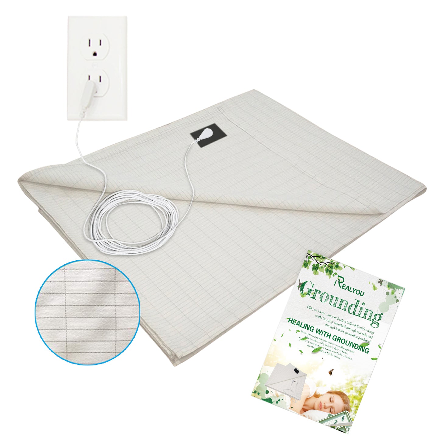 Realyou Earthing Product - Grounding Flat Bed Sheet ( 76" x 80" )