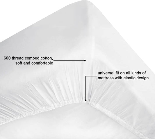 Grounding Fitted Bed Sheet 60x80 inch Combed Cotton Edge - Realyou Earthing