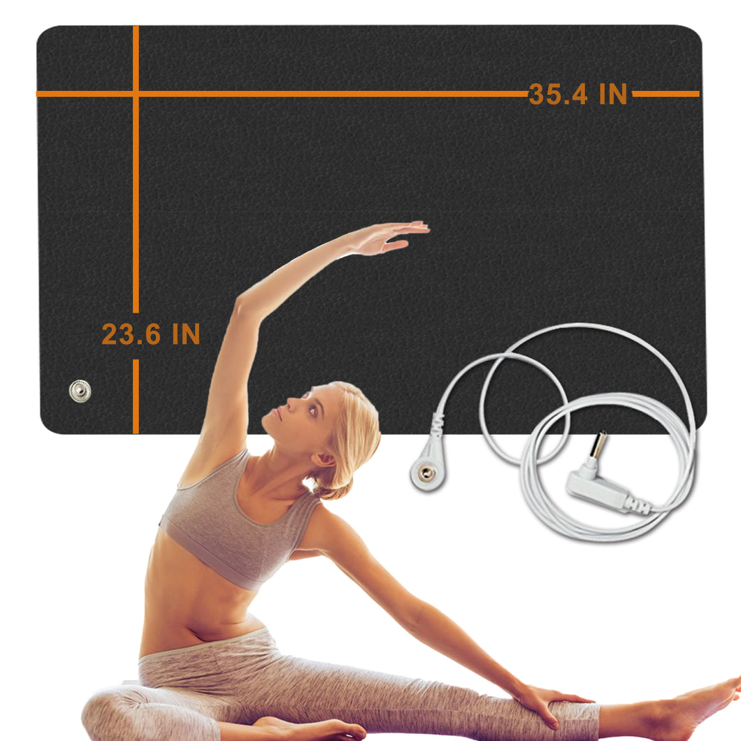 Realyou Earthing Product - Grounding Mat - Universal Large Earthing Yoga Mat Kit ( 35.4'' X 23.6'' )